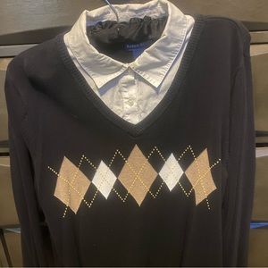 Karen Scott Vintage collared sweater